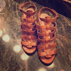 Lucky Brand Brown Reagan Gladiator Wedges